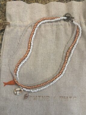 Twine and Twig Seed Choker Necklace - Coral Bay